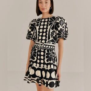 FARM Rio Black and White Dress